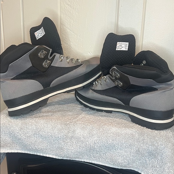 Timberland Euro Hiker Jacquard Boot Gray/Black men’s size 11 - Picture 7 of 10